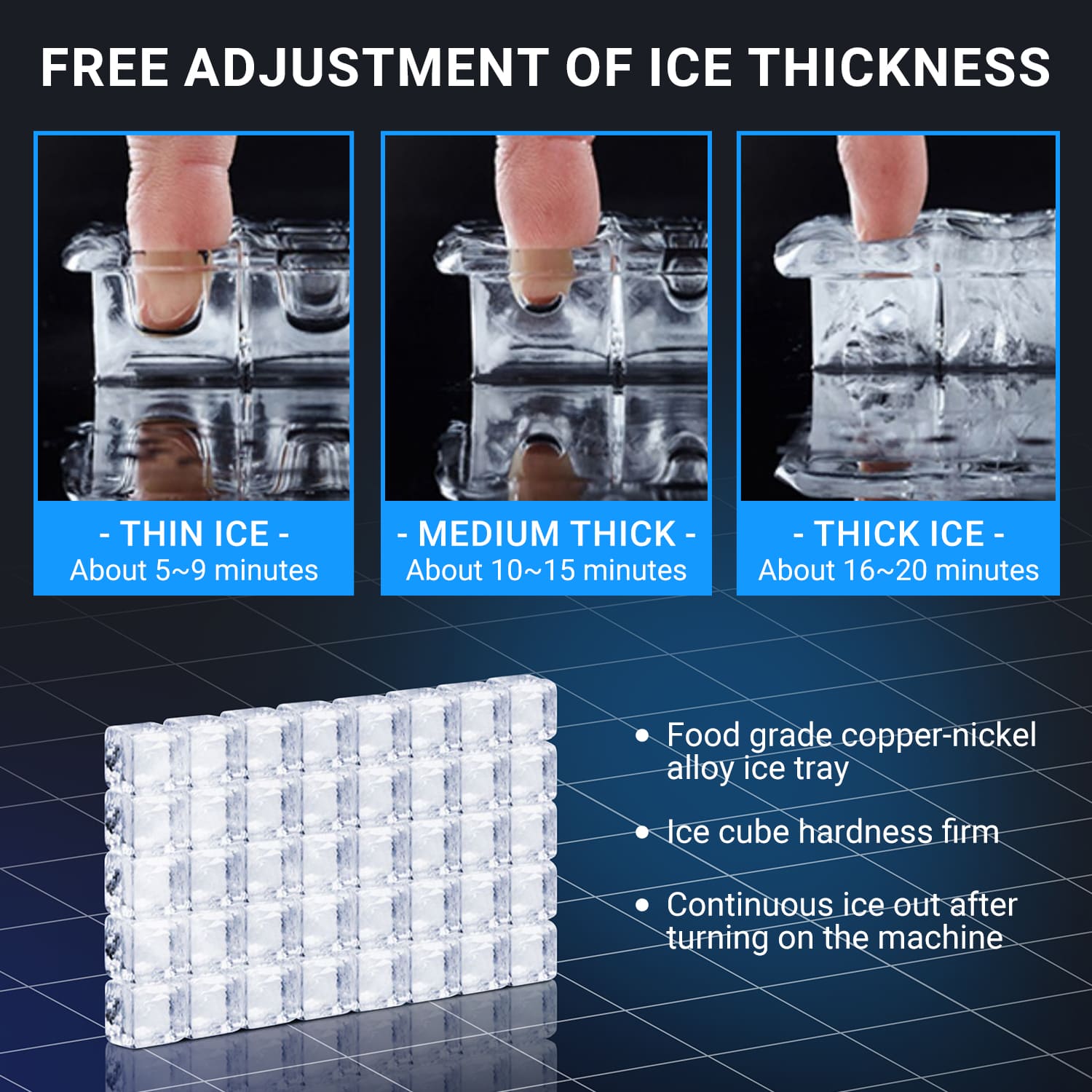 Leevot CIM-1400F Undercounter Ice Maker - Commercial Grade, Air Cooled, Perfect for Bars, Offices, and Coffee Shops