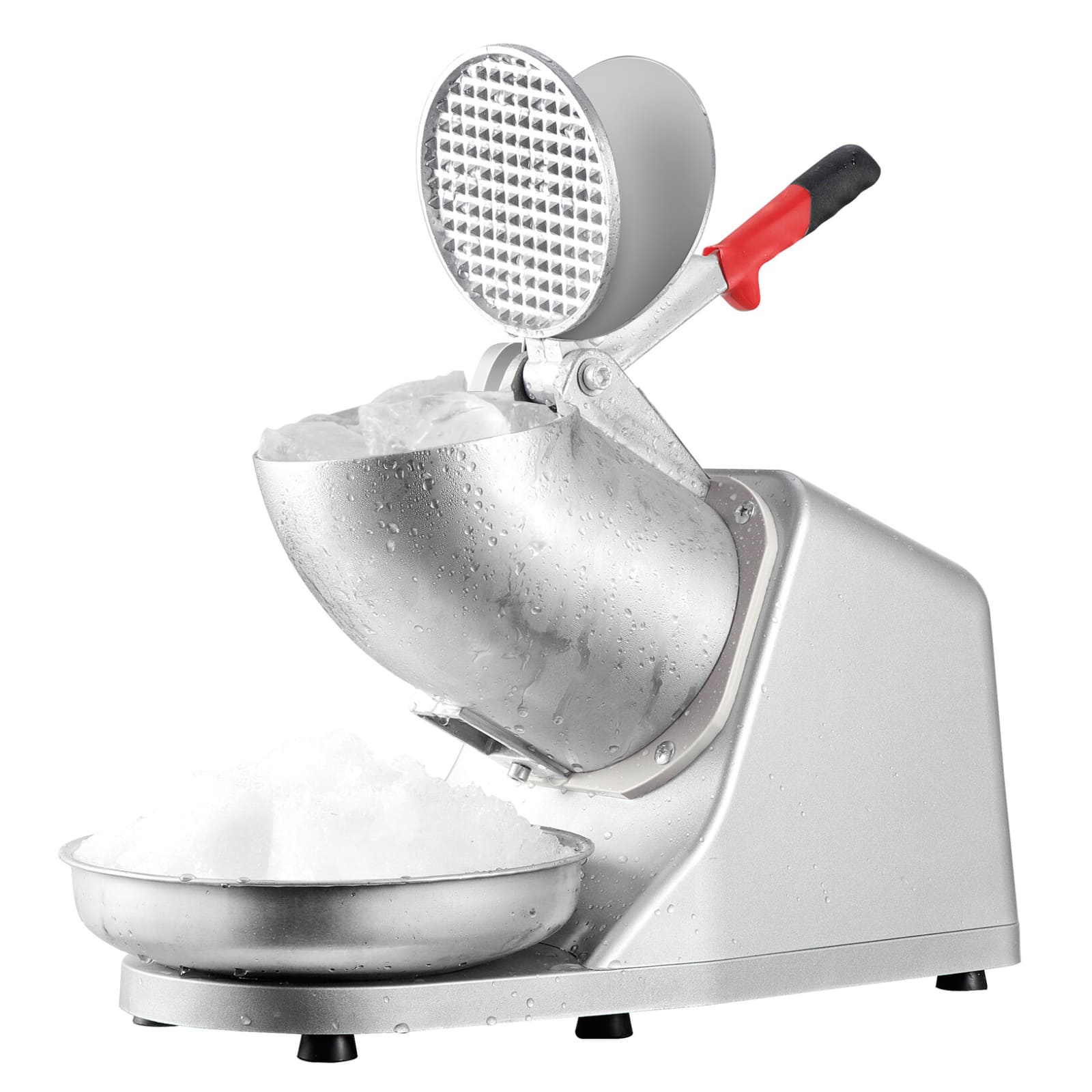 LEEVOT High-Capacity Snow Cone Machine - Ice Crusher 85 kg/h with 2200 RPM Motor, Advanced Safety, and Sturdy Stainless Steel Design